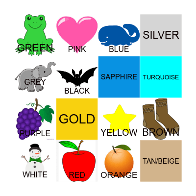 Color Bingo Card