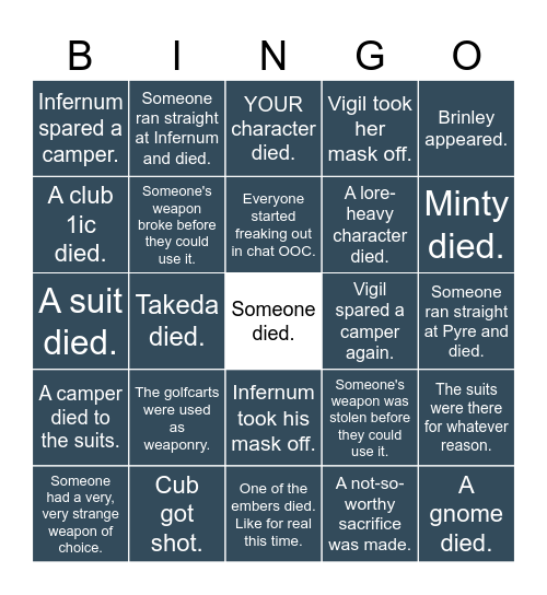 DOOMSDAY BINGO Card