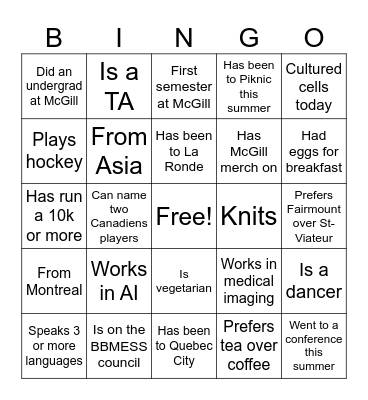 BBMESS BBQ Bingo Card