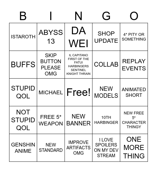 THIS WILL HAPPEN ON SEPTEMBER 12TH Bingo Card