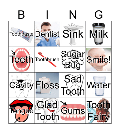 Dental Bingo Card