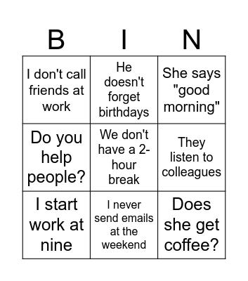 Speakout. Unit 5A. Action Bingo Card
