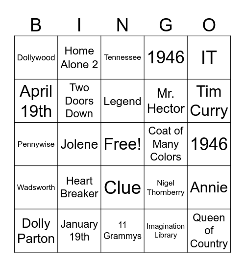 BINGO Card