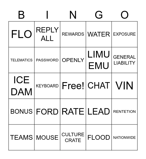 Bingo Card