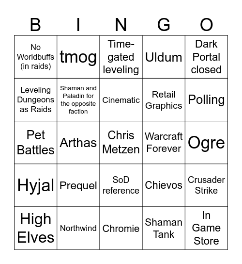 Classic Ploos Bingo Card