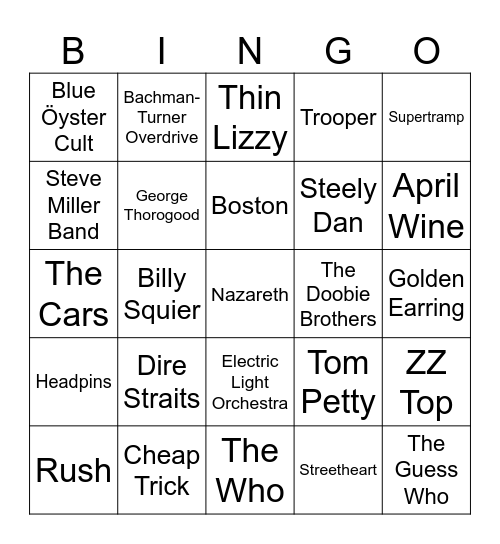 ...But then your dad kicked in the door and changed the record Bingo Card