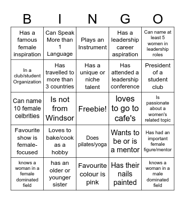 🎀 Find Someone Who... 🎀 Bingo Card