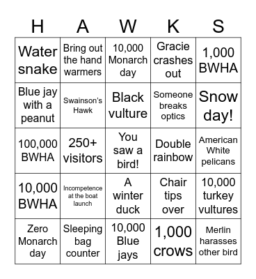 DRHW ‘26 Bingo Card