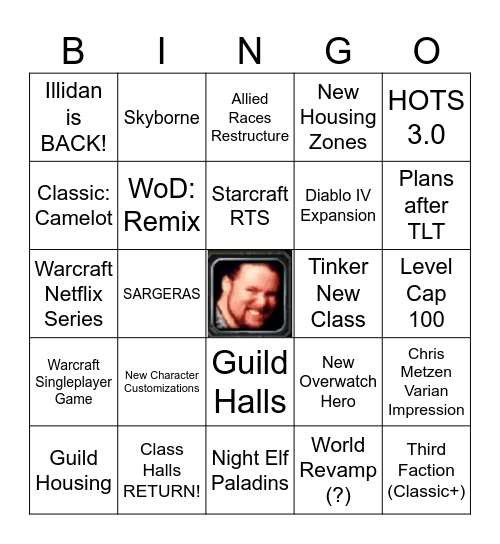 Blizzcon 2026 BINGO! Bingo Card