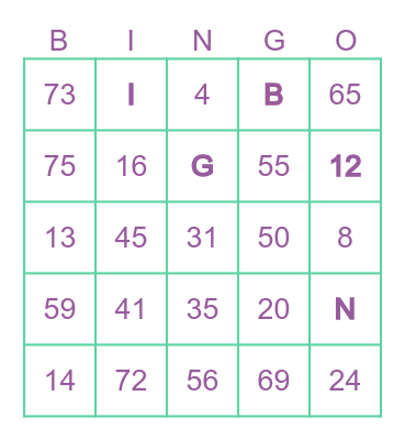 Happyjovz isabelah Bingo Card