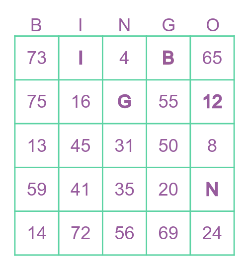 Happyjovz isabelah Bingo Card