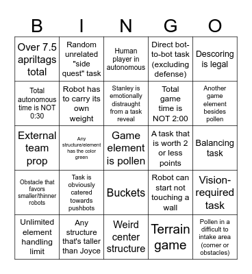 16688 FTC Biobuzz Game Reveal Bingo Card