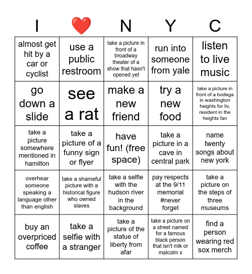tip to taint bingo Card