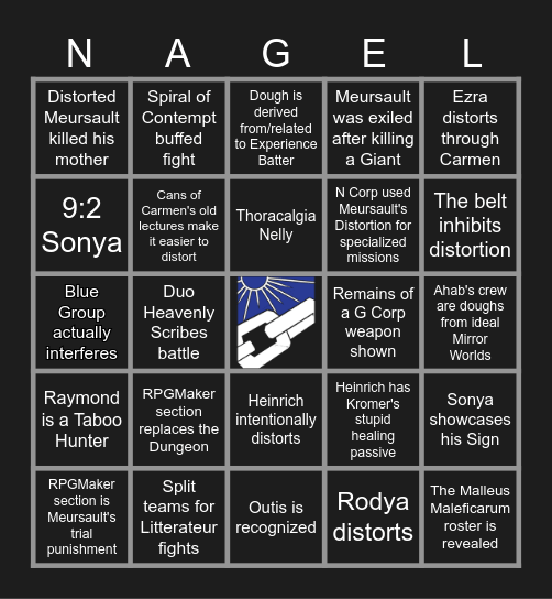 Punctum Bingo Card
