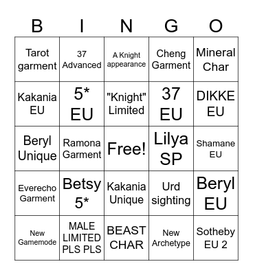 R99 Carnival Stream Bingo Card