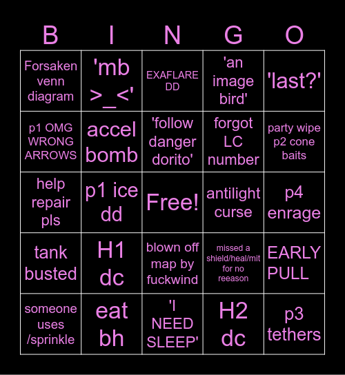 wallahi bird Bingo Card