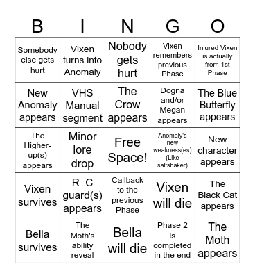 R_C Bingo Card