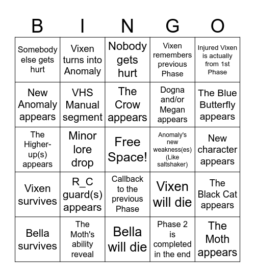 R_C Bingo Card