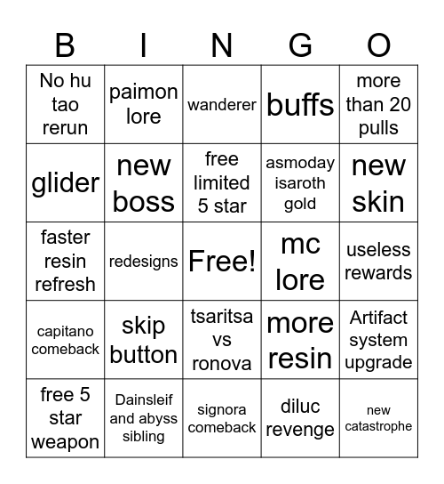 7.1 Live Bingo Card
