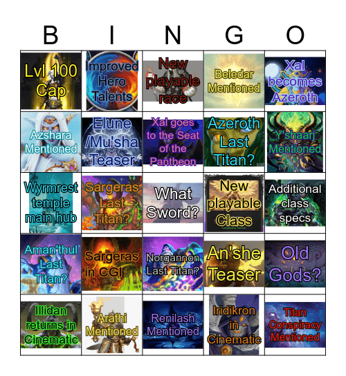 Blizzcon 2026 - Retail Bingo Card