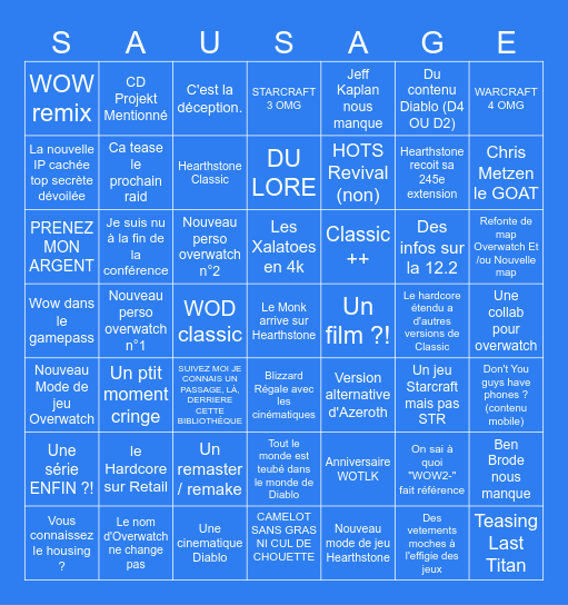 BLIZZCON 2026 OMG Bingo Card