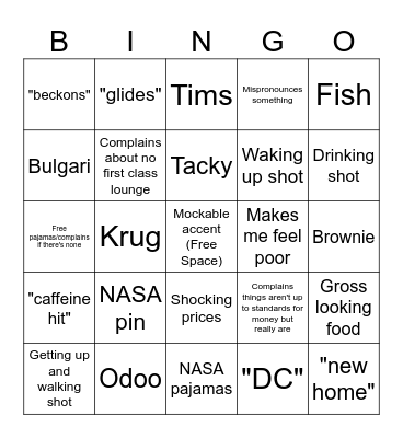 Trek Trendy Bingo Card