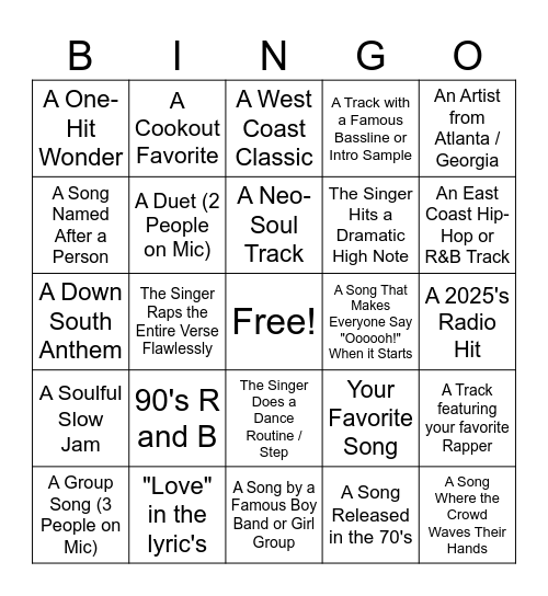 Grown Folks Collective Bingo Card