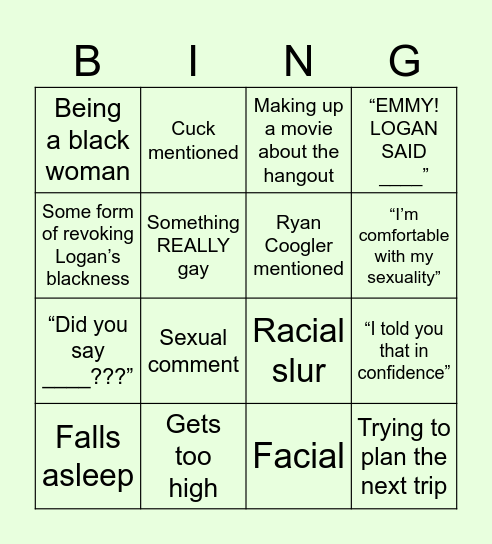 Steph Bingo Card