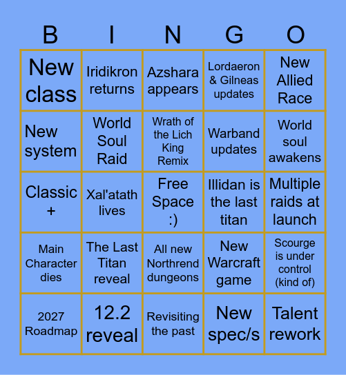 Blizzcon Bingo <3 Bingo Card