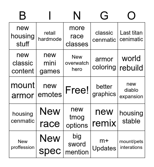 Ramona Bingo Card