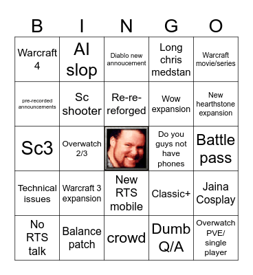 Blizzcon bingo Card