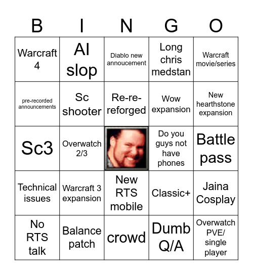 Blizzcon bingo Card