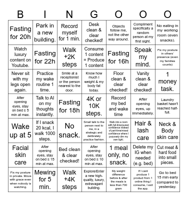 Sep 12, 2026 Bingo Card