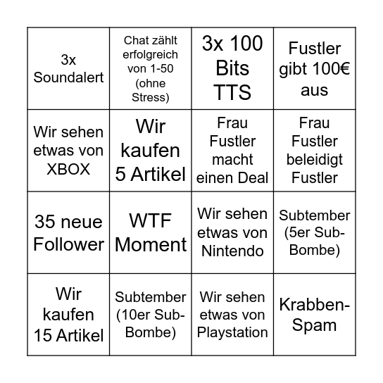 Bingo Card