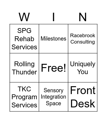 Resource Bingo Card