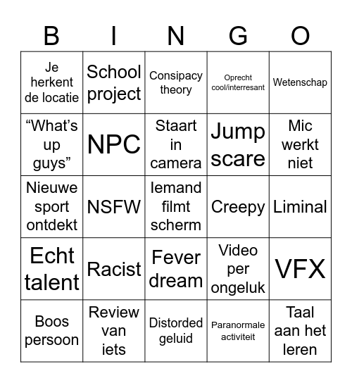 recyclebinnn Bingo Card