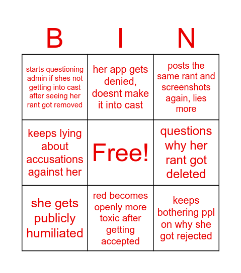 red in this other kg Bingo Card