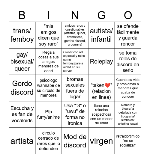 Numero de Bingo 104958 Bingo Card