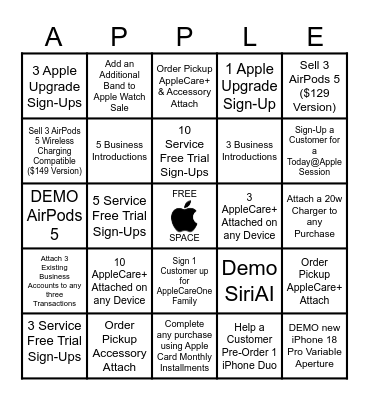 Launch Bingo Card