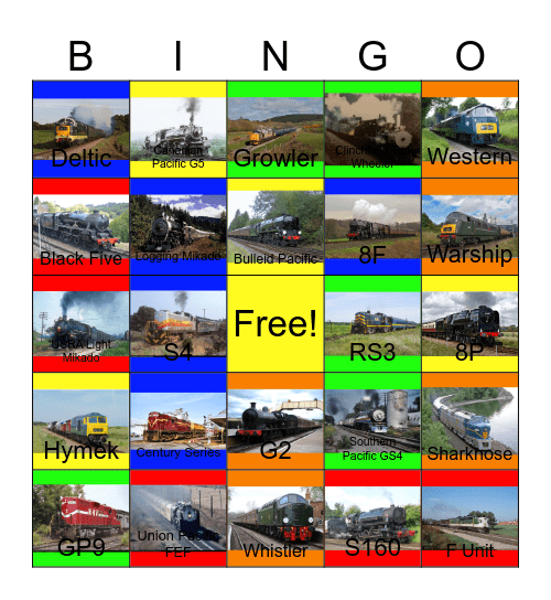 The Clinchfield Steam Program and other Heritage Railroads that I would like to film while Laurie passed away one day Bingo Card