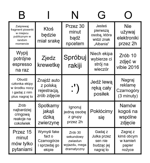 Bingo1 Bingo Card