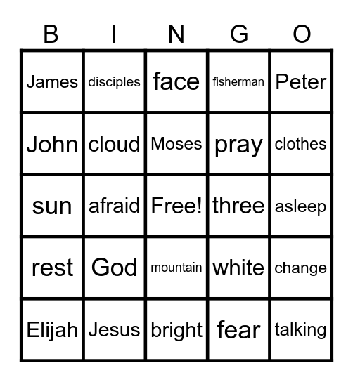Jesus Is Changed Bingo Card