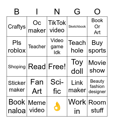 I’m 16 Bingo Card