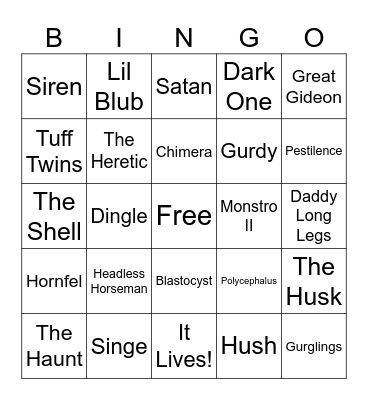 TBOI Boss Bingo Card