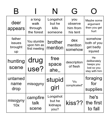 Untamed yumelore bingo Card
