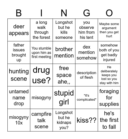 Untamed yumelore bingo Card