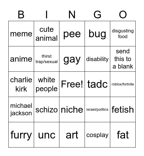 instagram reels Bingo Card