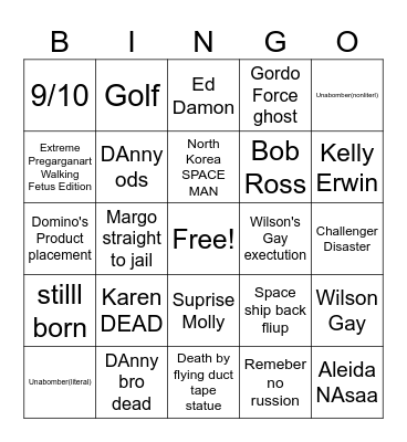 The Big Gay Bear Trap Bingo Card