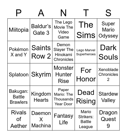 Ralfonic's Pants Bingo [Round 2] Bingo Card