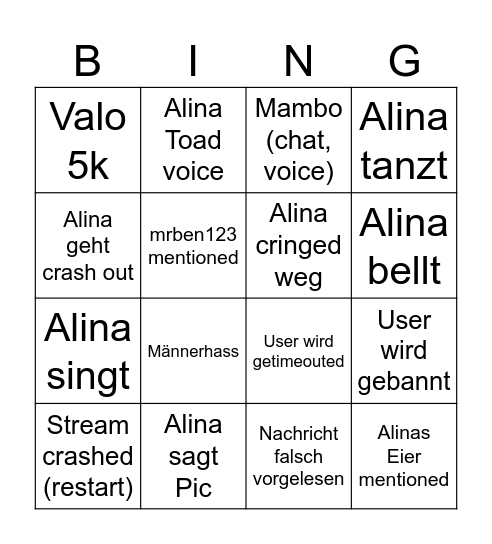 Alina 12h v2 Bingo Card